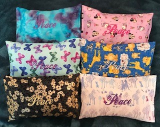 Assorted Peace Pillowcases on Peace Pillows